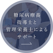 糖尿病療養指導士と管理栄養士によるサポート