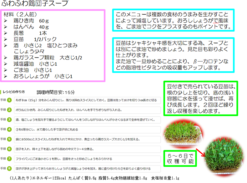 ふわふわ鶏団子スープ